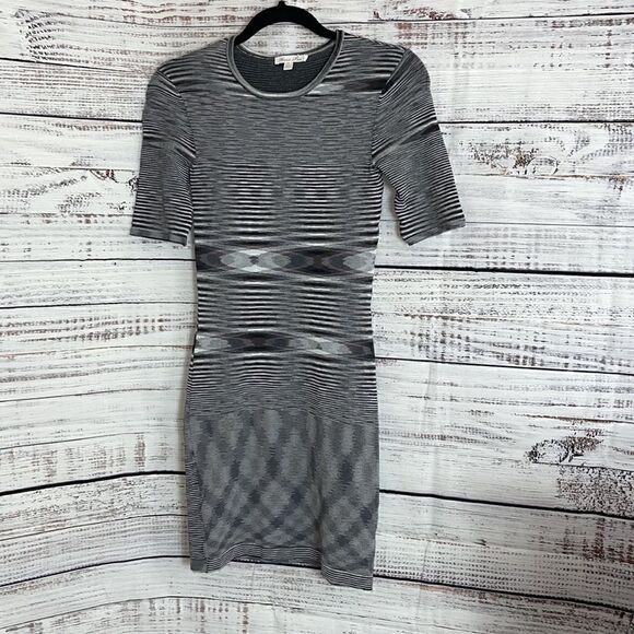 Minnie rose Dress womens size Xs space dye knit bodycon Gray - Picture 2 of 9